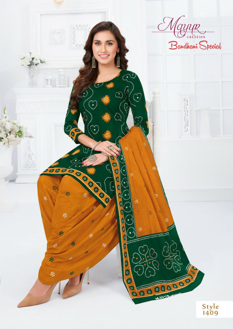 Mayur Creation Bandhani Special Vol 14 Cotton Printed Festive Wear Salwar Suits