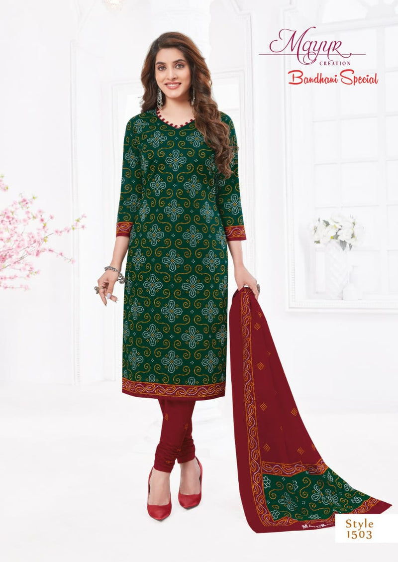 Mayur Creation Bandhani Special Vol 16 Pure Cotton Printed Designer Salwar Kameez