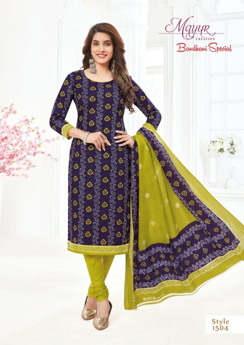 Mayur Creation Bandhani Special Vol 16 Pure Cotton Printed Designer Salwar Kameez