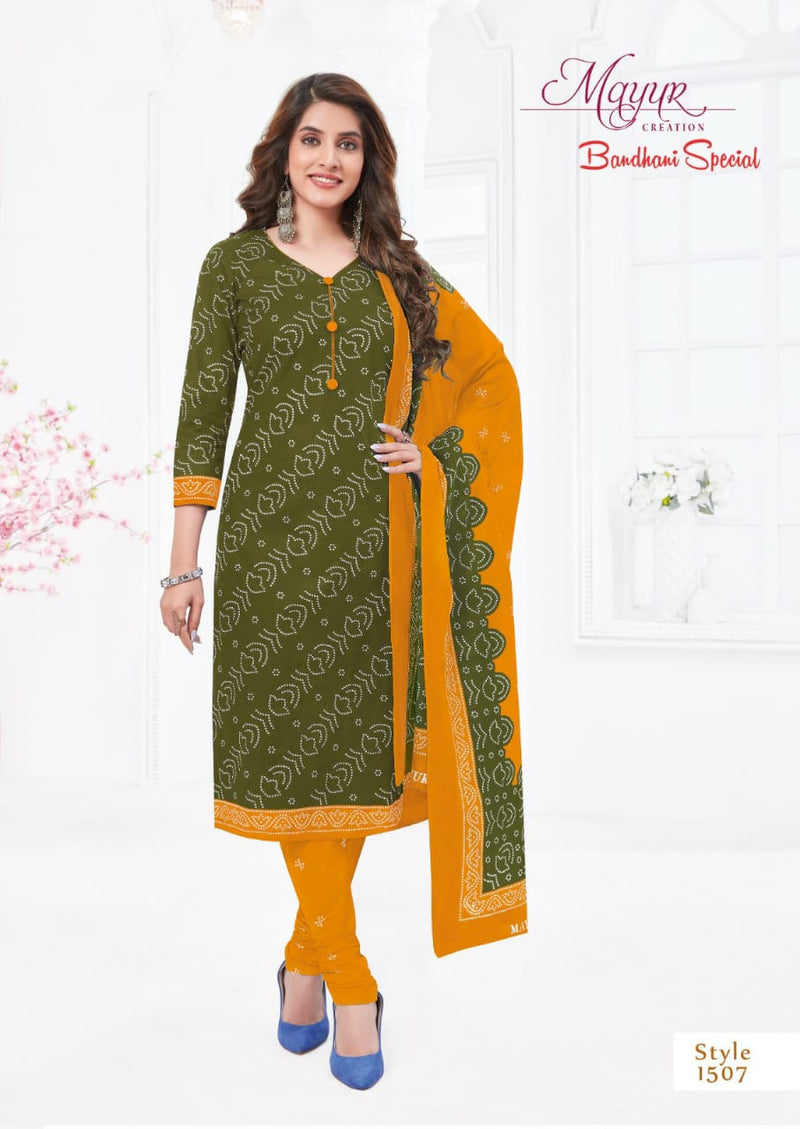 Mayur Creation Bandhani Special Vol 16 Pure Cotton Printed Designer Salwar Kameez