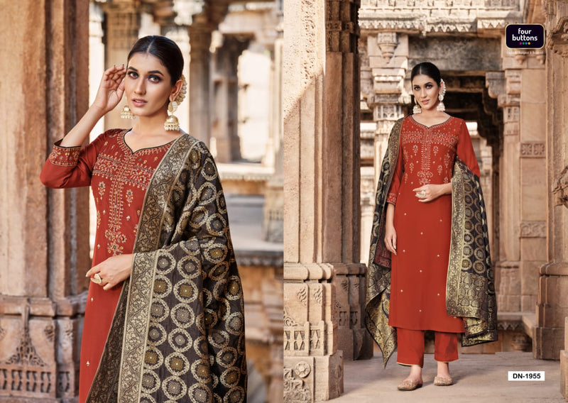 Four Buttons Dno 1951 To 1956 Viscose Silk Fancy Festive Wear Stylish Designer Party Wear Kurti