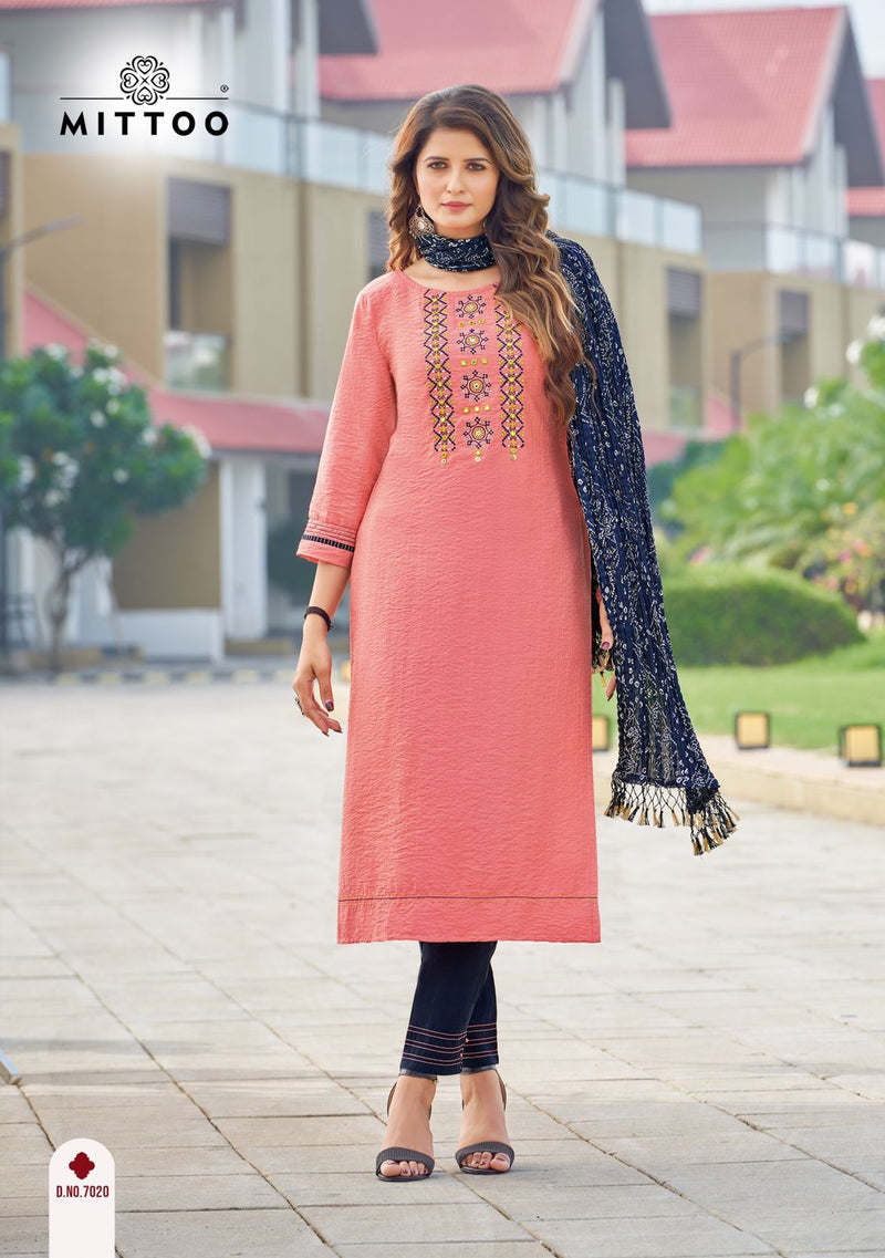 Mittoo Bansari Vol 2 Viscose With Heavy Embroidery Work Stylish Designer Festive Wear Kurti
