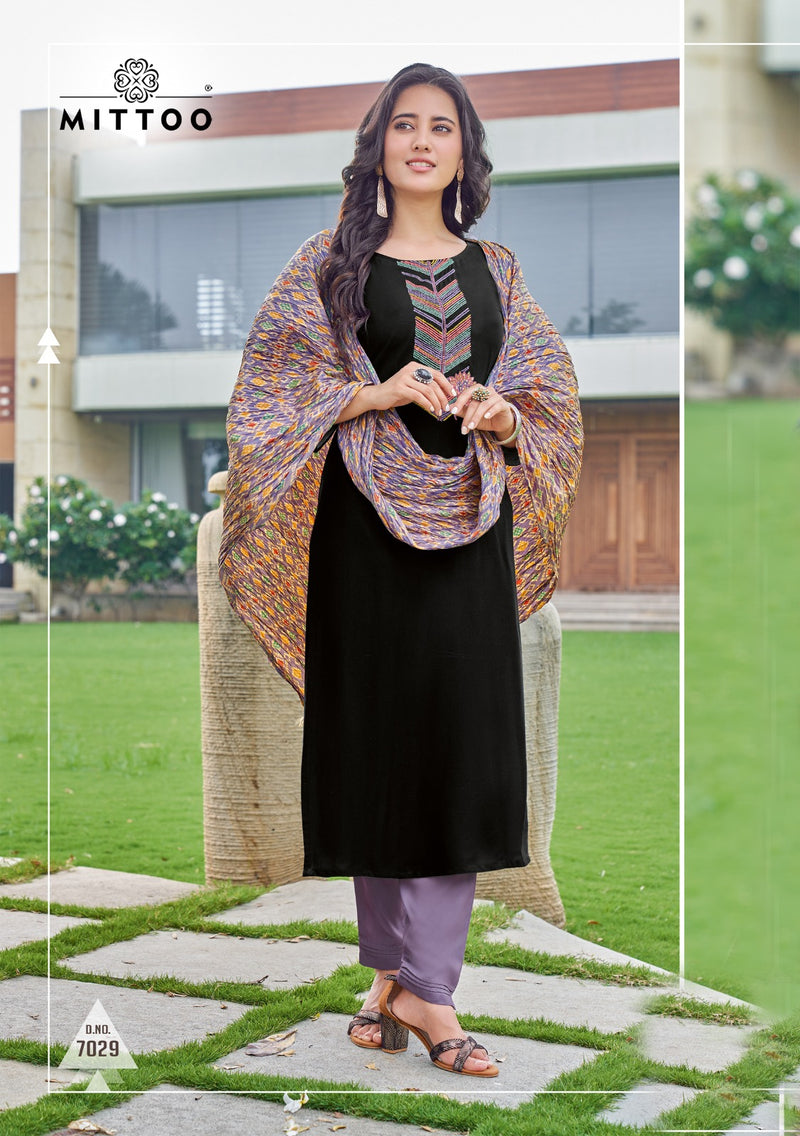 Mittoo Bansri Vol 3 Viscose Weaving Work Partywear Designer Kurti