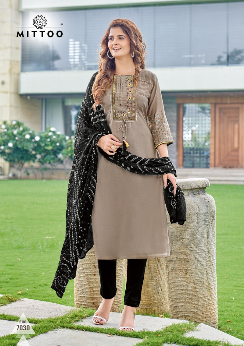 Mittoo Bansri Vol 3 Viscose Weaving Work Partywear Designer Kurti