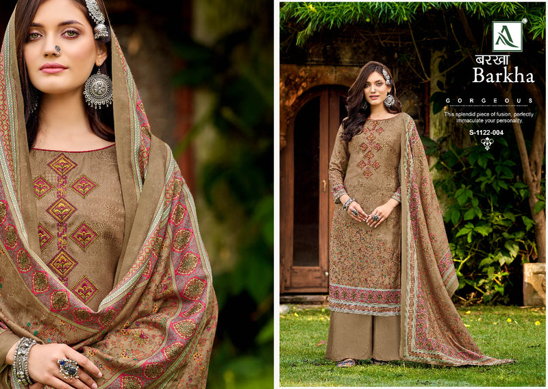 Alok Suit Barkha Pashmina Digital Print With Heavy Embroidery Work Stylish Designer Fancy Salwar Kameez