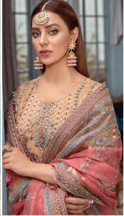 Noor Barroco Vol 2 Georgette Pakistani Style Embroidered Wedding Wear Salwar Suits