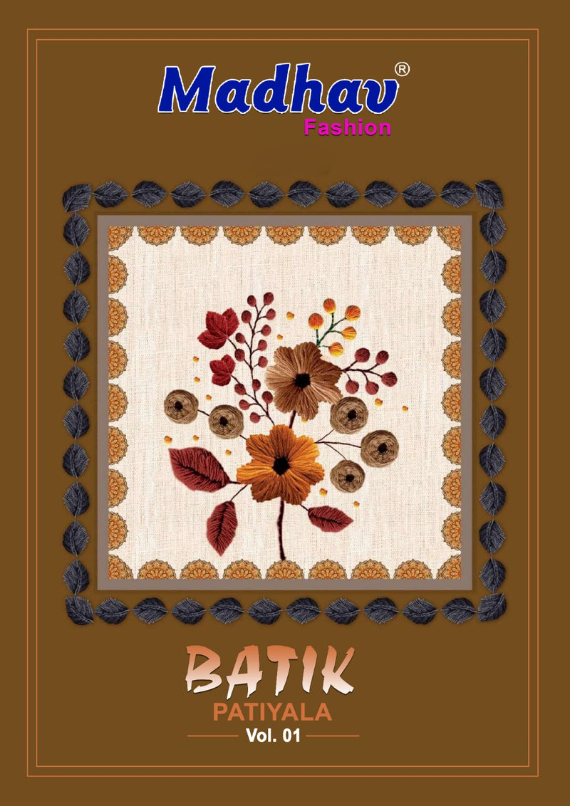 Madhav Fashion Batik Patiyala Vol 1 Pure Cotton Daily Wear Salwar Suit