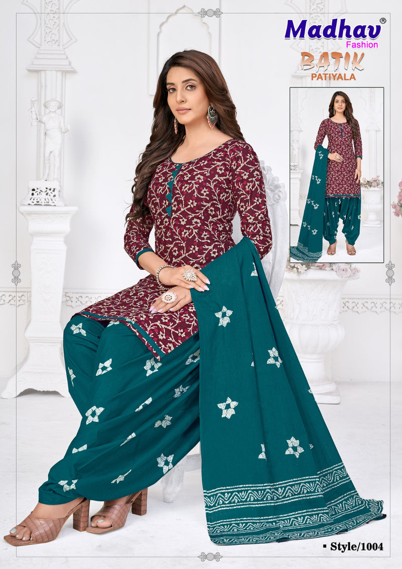Madhav Fashion Batik Patiyala Vol 1 Pure Cotton Daily Wear Salwar Suit