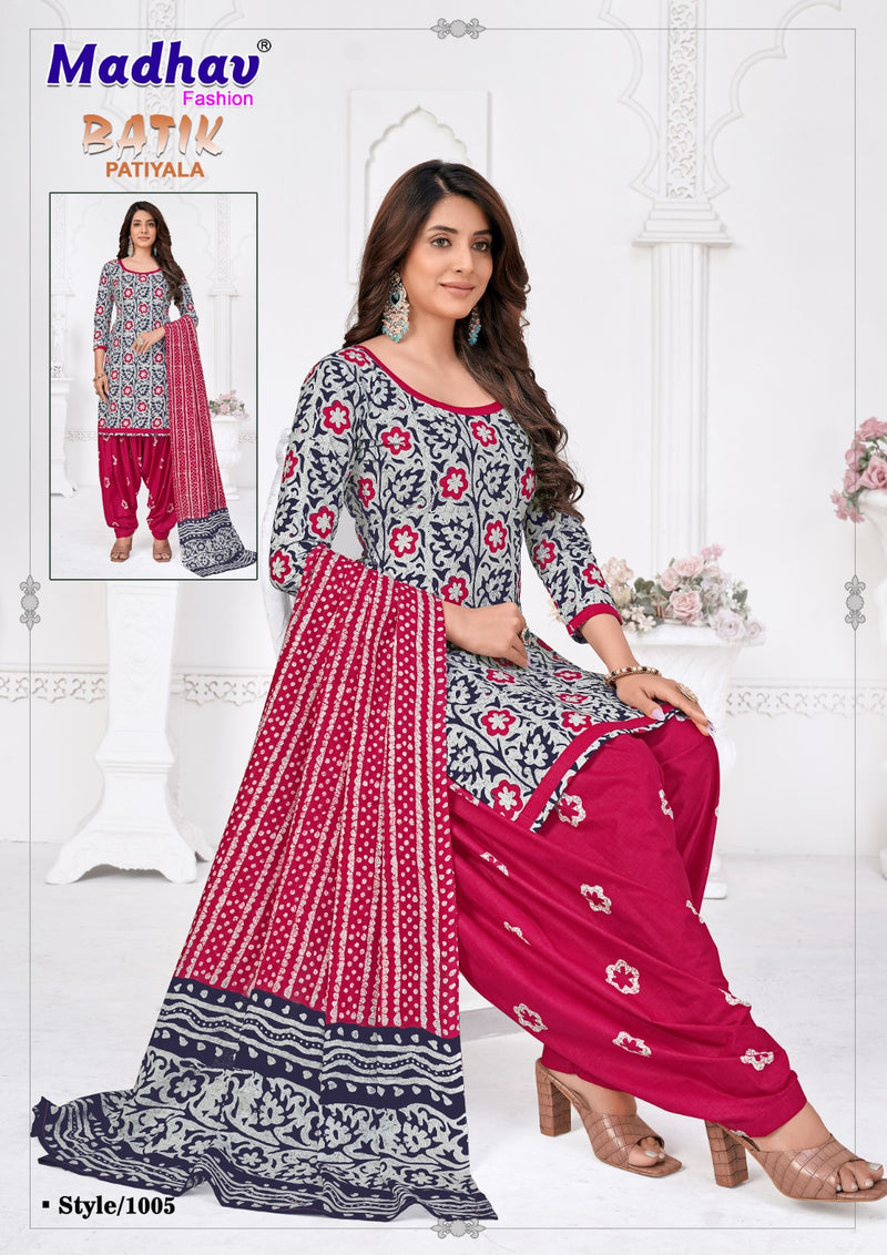 Madhav Fashion Batik Patiyala Vol 1 Pure Cotton Daily Wear Salwar Suit