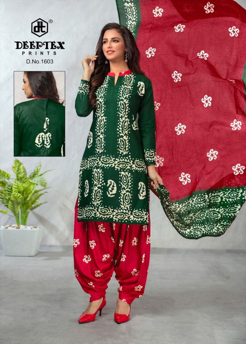 Deeptex Prints Batik Plus Vol 16 Cotton Patiyala Style Salwar Kameez With Batik Prints