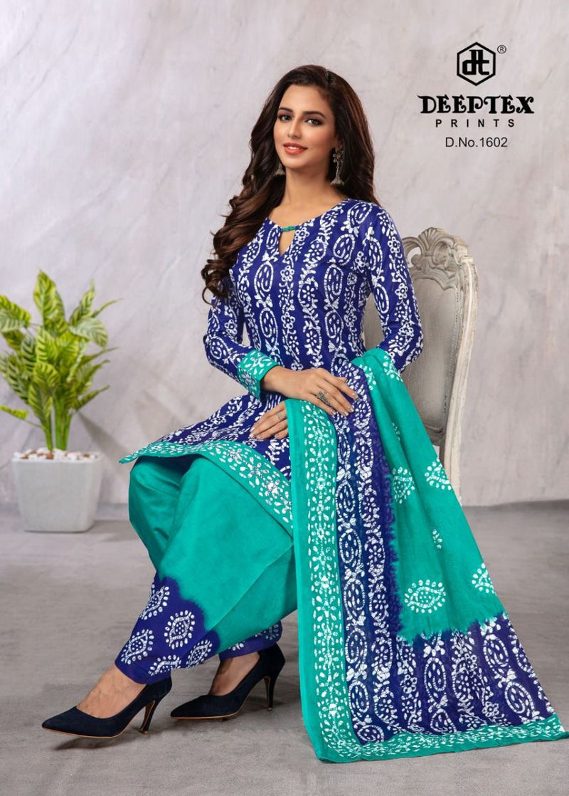 Deeptex Prints Batik Plus Vol 16 Cotton Patiyala Style Salwar Kameez With Batik Prints