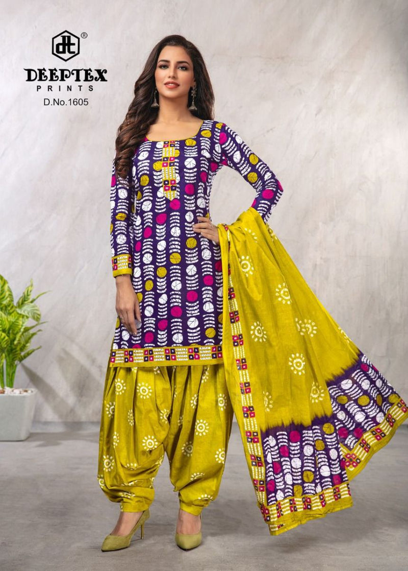 Deeptex Prints Batik Plus Vol 16 Cotton Patiyala Style Salwar Kameez With Batik Prints