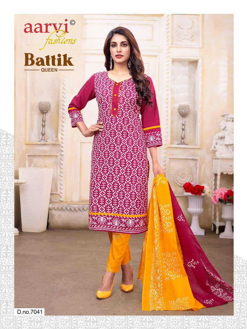 Aarvi Batik Queen Vol 1 Pure Cotton With Printed Work Stylish Designer Casual Look Salwar Suit
