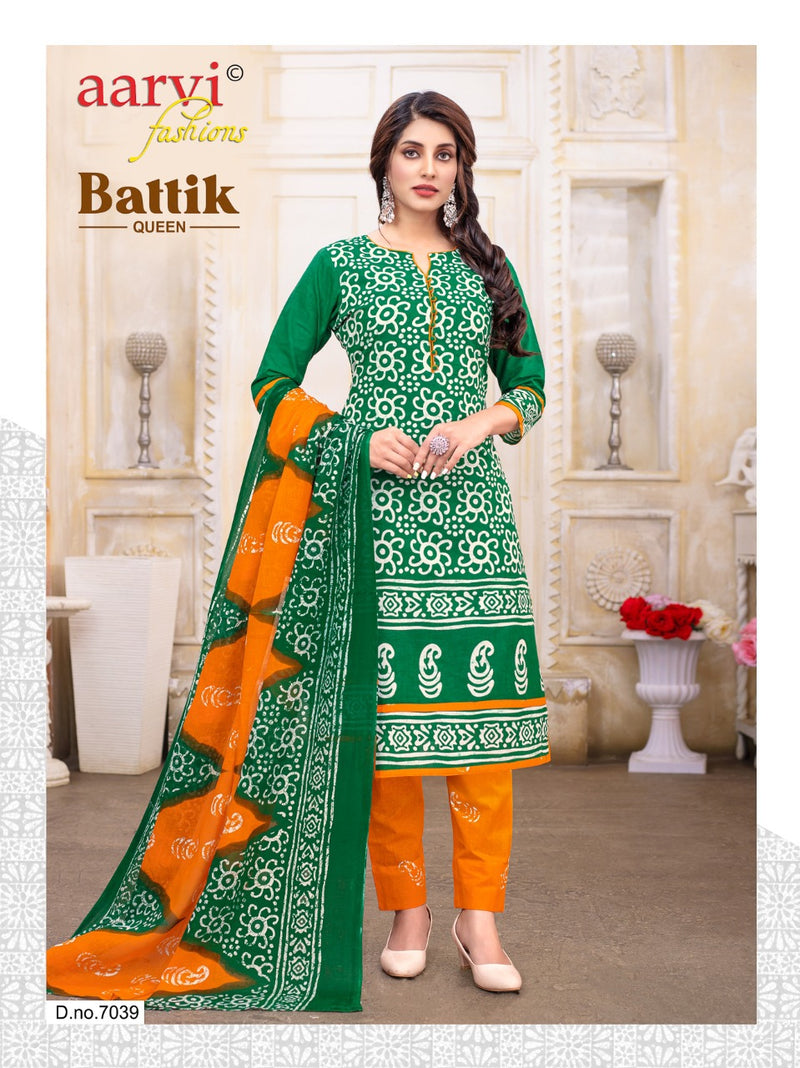 Aarvi Batik Queen Vol 1 Pure Cotton With Printed Work Stylish Designer Casual Look Salwar Suit