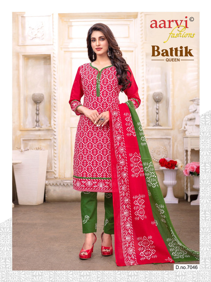 Aarvi Batik Queen Vol 1 Pure Cotton With Printed Work Stylish Designer Casual Look Salwar Suit
