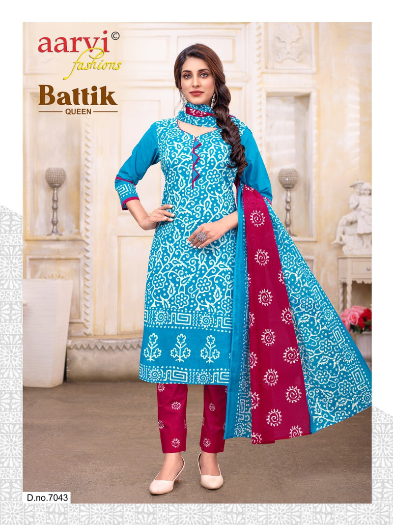 Aarvi Batik Queen Vol 1 Pure Cotton With Printed Work Stylish Designer Casual Look Salwar Suit