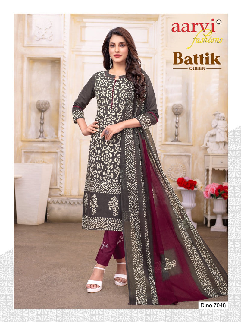 Aarvi Batik Queen Vol 1 Pure Cotton With Printed Work Stylish Designer Casual Look Salwar Suit