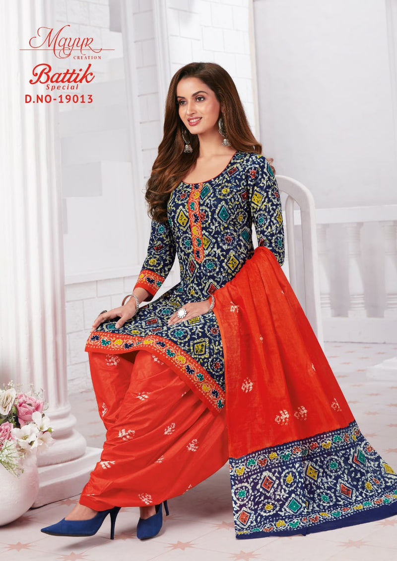 Mayur Creation Batik Special Vol 19 Cotton Printed Patiyala Style Festive Wear Salwar Suits