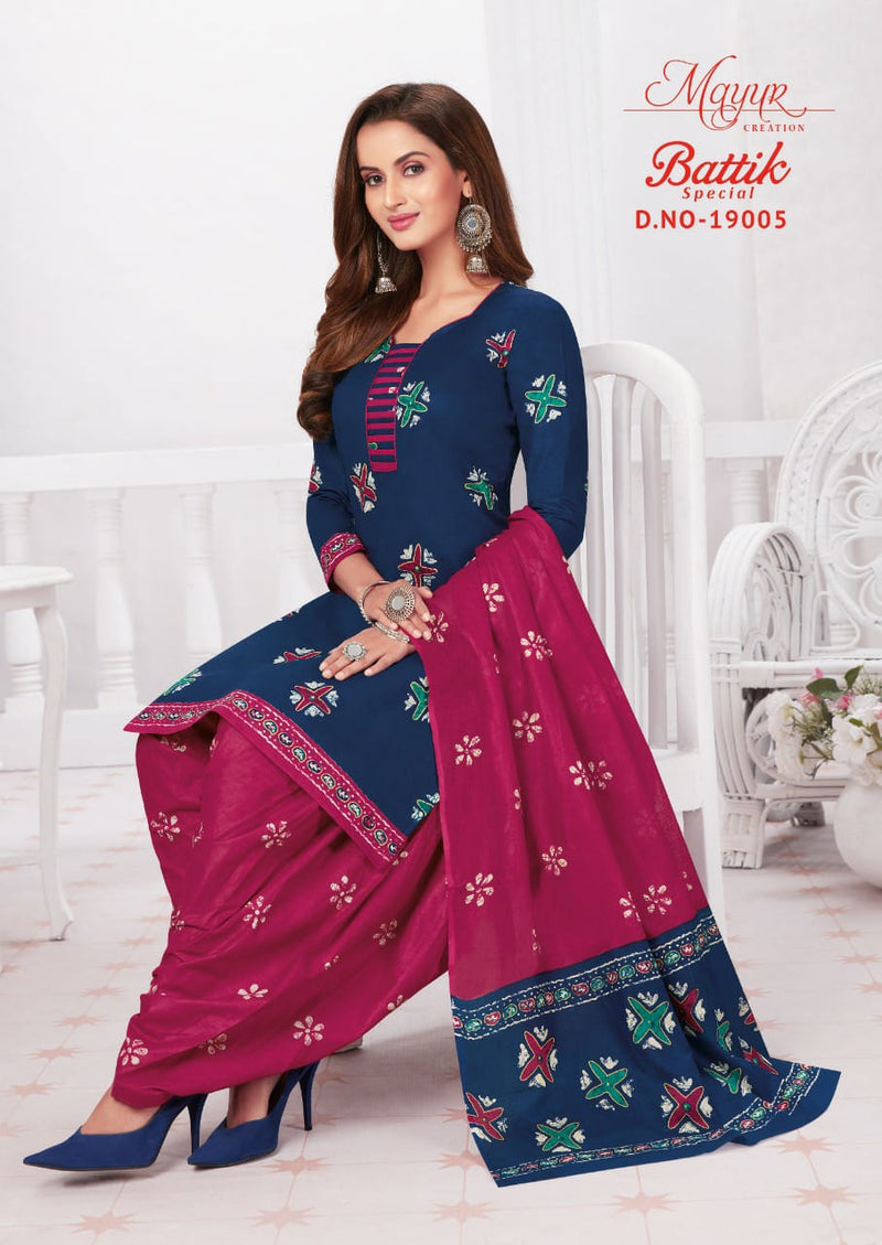 Mayur Creation Batik Special Vol 19 Cotton Printed Patiyala Style Festive Wear Salwar Suits