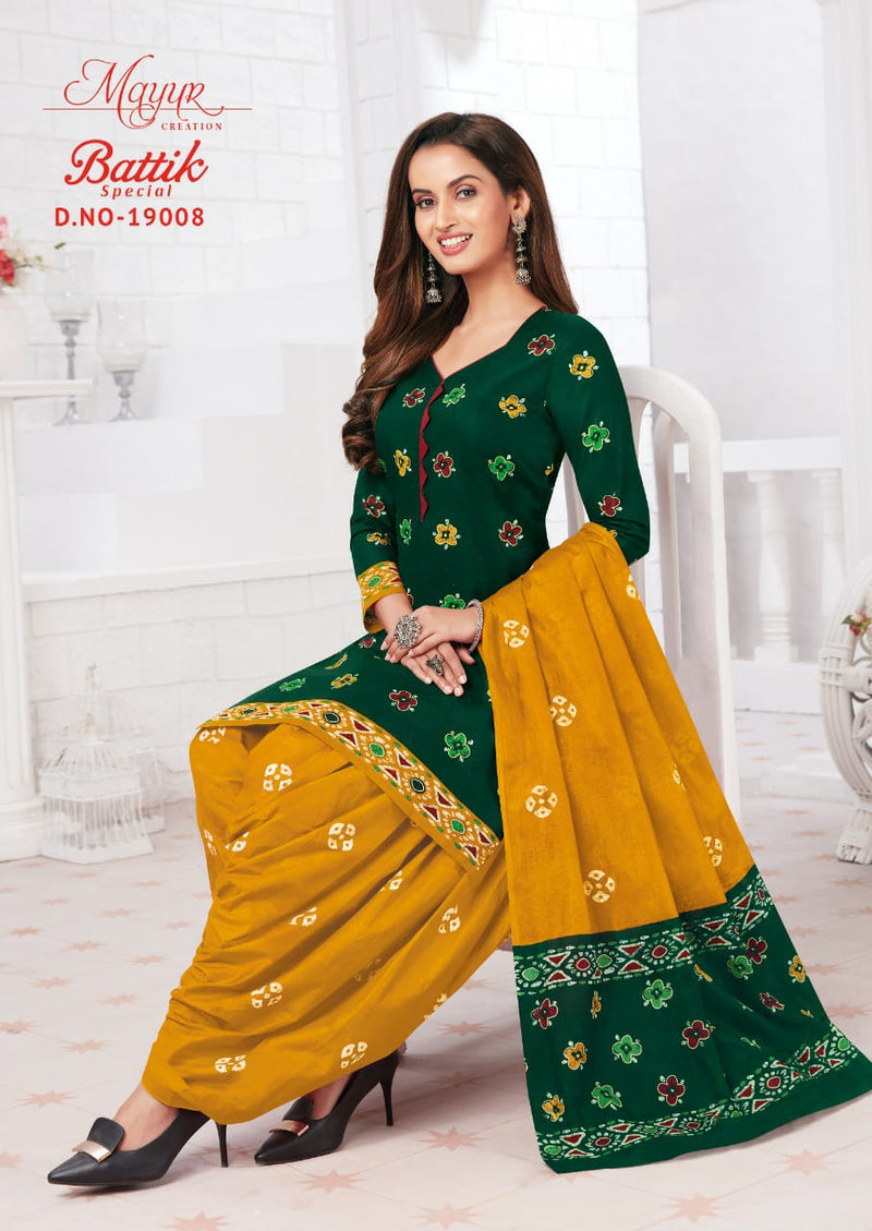 Mayur Creation Batik Special Vol 19 Cotton Printed Patiyala Style Festive Wear Salwar Suits
