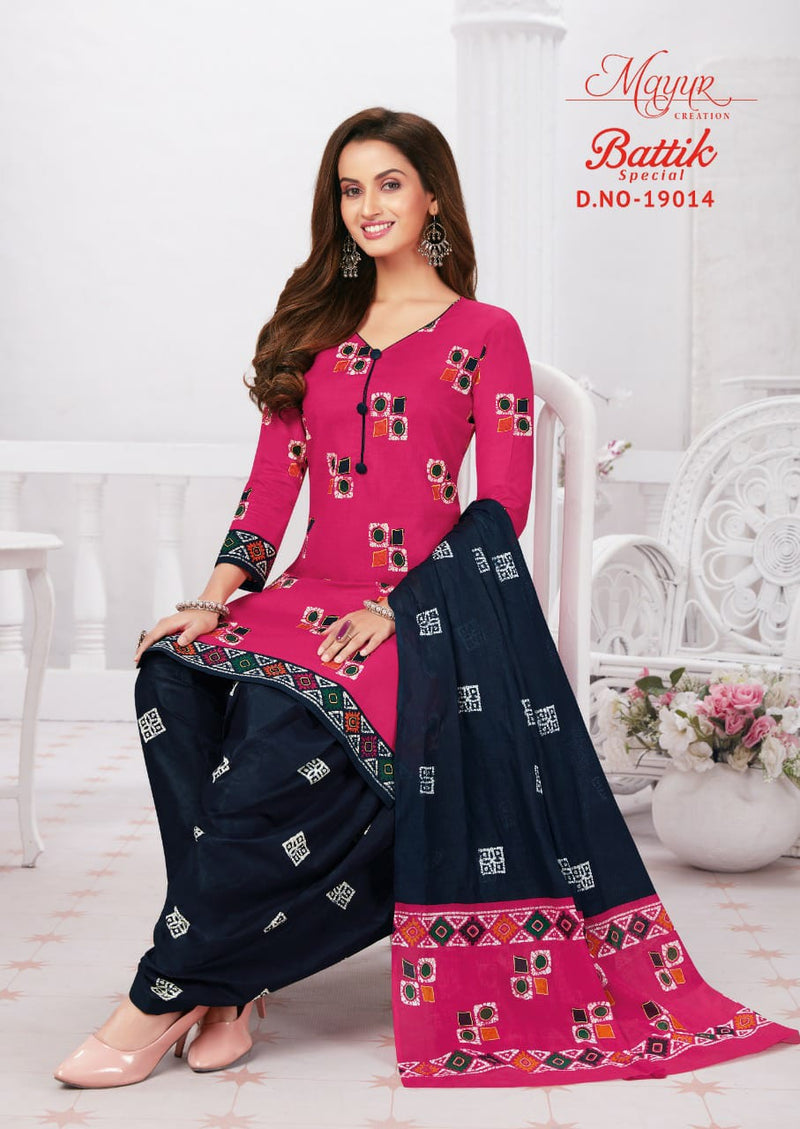 Mayur Creation Batik Special Vol 19 Cotton Printed Patiyala Style Festive Wear Salwar Suits