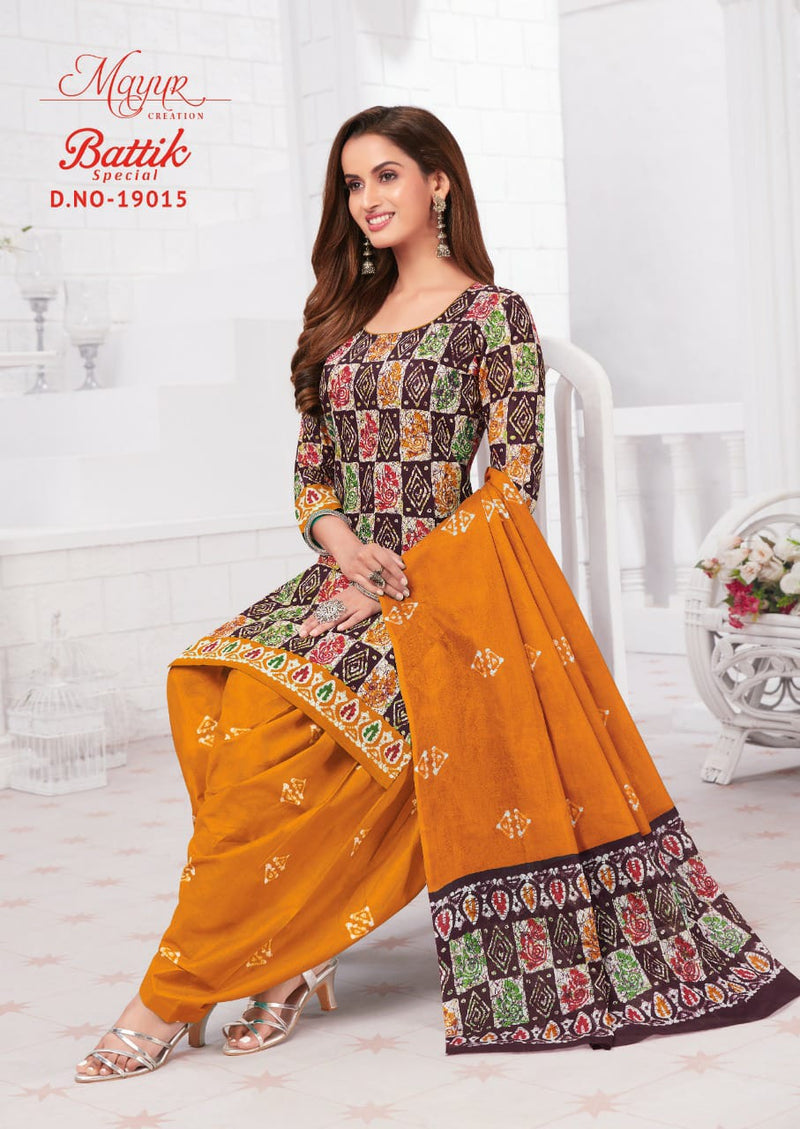 Mayur Creation Batik Special Vol 19 Cotton Printed Patiyala Style Festive Wear Salwar Suits