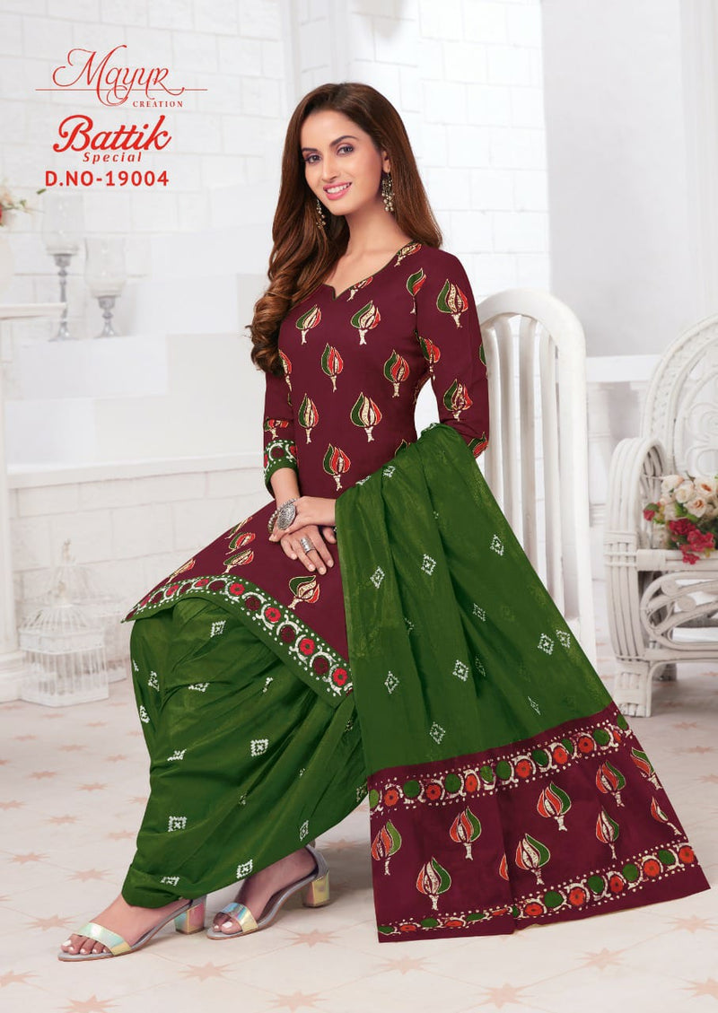 Mayur Creation Batik Special Vol 19 Cotton Printed Patiyala Style Festive Wear Salwar Suits