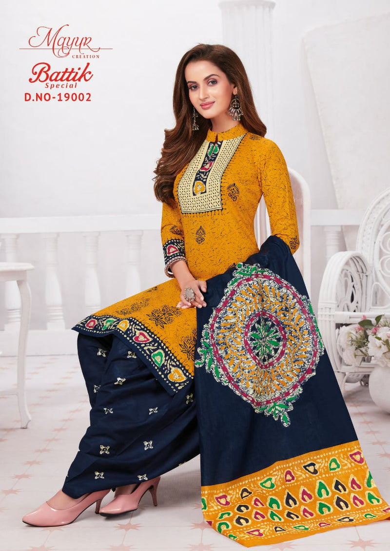 Mayur Creation Batik Special Vol 19 Cotton Printed Patiyala Style Festive Wear Salwar Suits