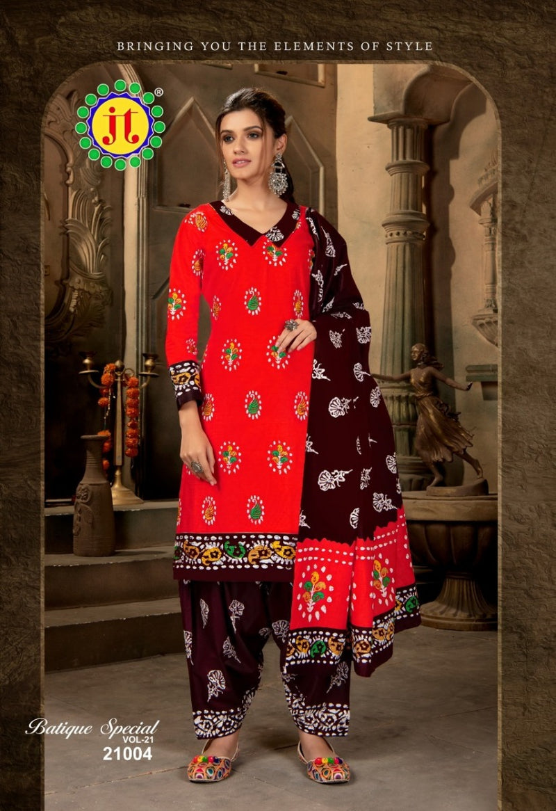 JT Batique Special Vol 21 Stylish Cotton Printed Salwar Suit