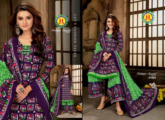 JT Batique Special Vol 21 Stylish Cotton Printed Salwar Suit