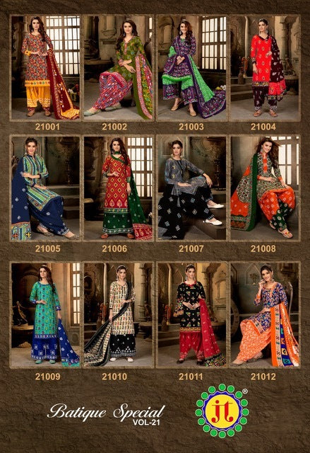 JT Batique Special Vol 21 Stylish Cotton Printed Salwar Suit