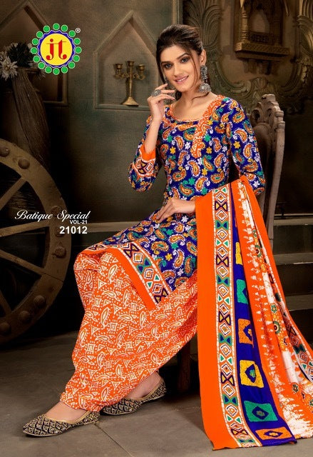 JT Batique Special Vol 21 Stylish Cotton Printed Salwar Suit