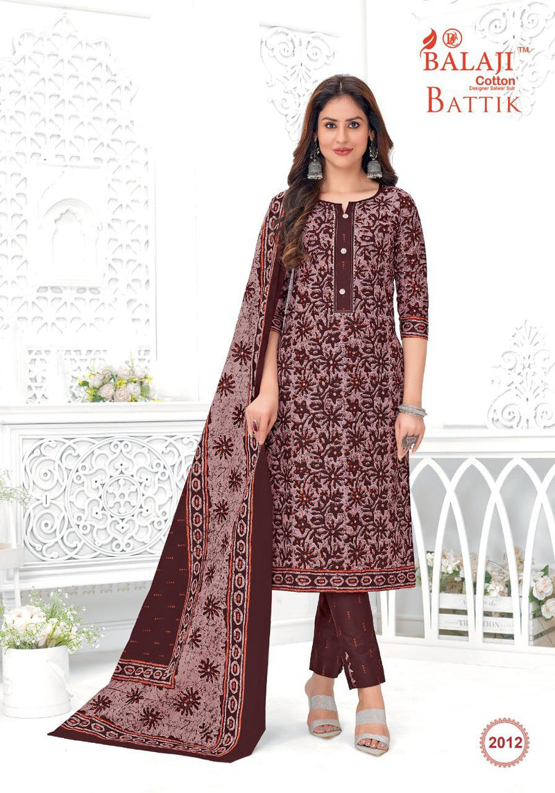 Balaji Battik Art Work Vol 2 Pure Cotton With Fancy Work Stylish Designer Casual Wear Salwar Suit