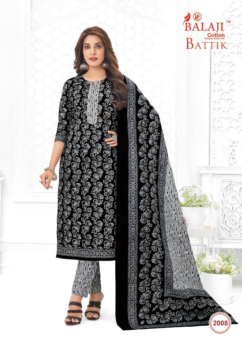 Balaji Battik Art Work Vol 2 Pure Cotton With Fancy Work Stylish Designer Casual Wear Salwar Suit
