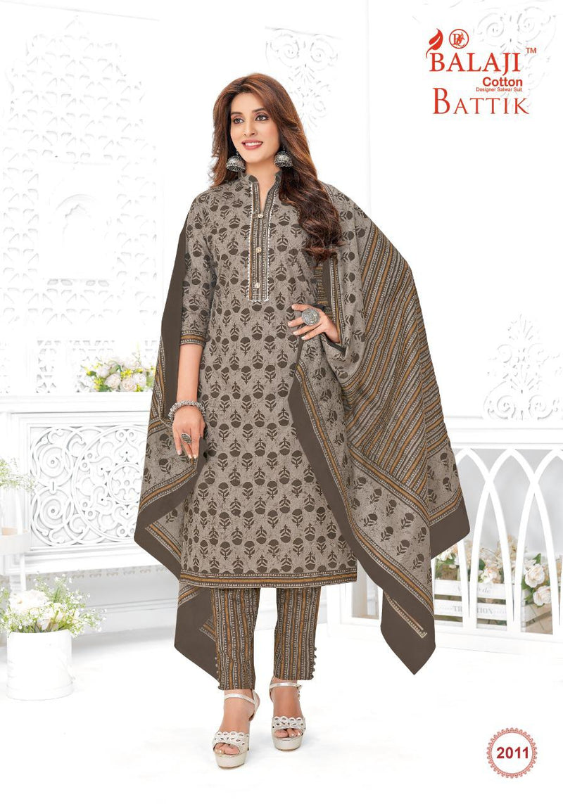 Balaji Battik Art Work Vol 2 Pure Cotton With Fancy Work Stylish Designer Casual Wear Salwar Suit