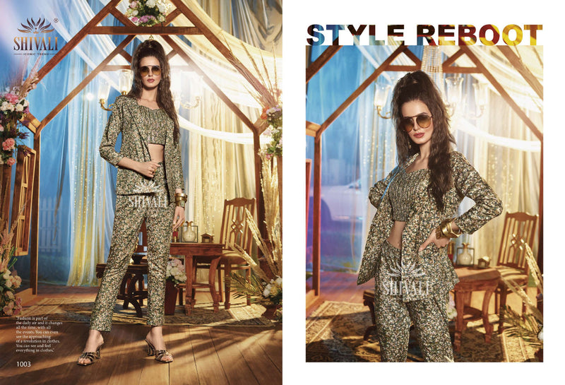 Shivali Bebo Fancy Printed With Embroidery Work Stylish Designer Crop Top Attractive Look Kurti