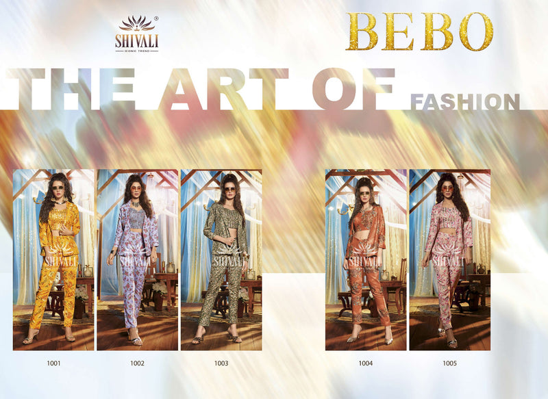 Shivali Bebo Fancy Printed With Embroidery Work Stylish Designer Crop Top Attractive Look Kurti