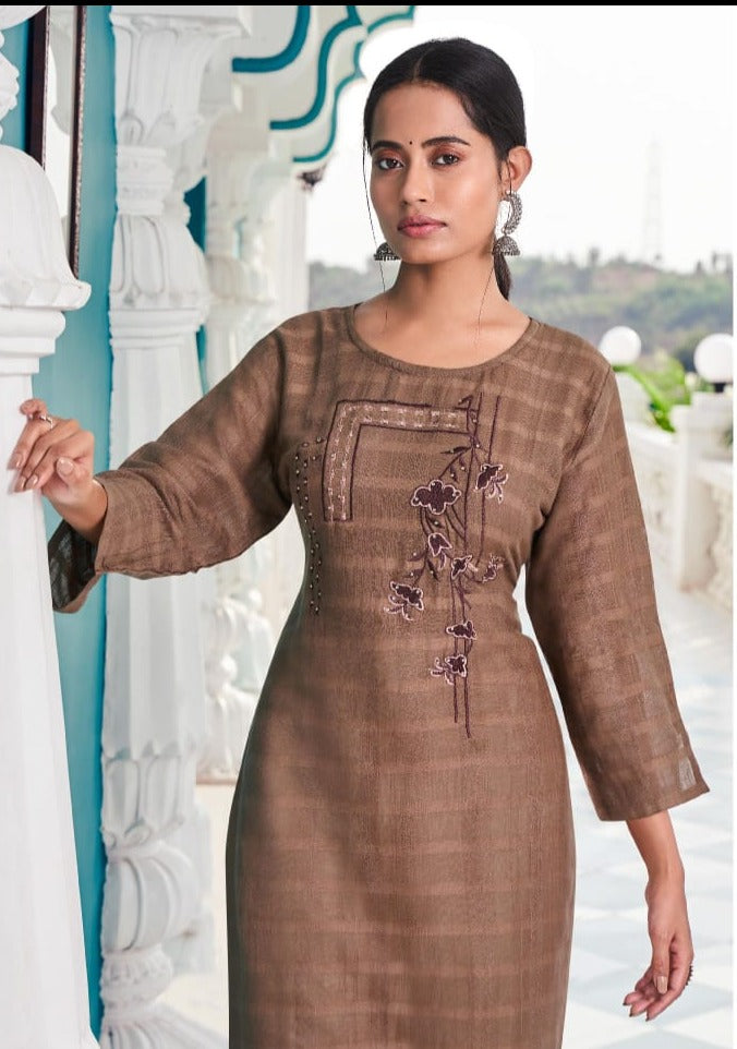 Kalaroop Kajree Fashion Beetle Fancy Rayon Party Wear Kurtis