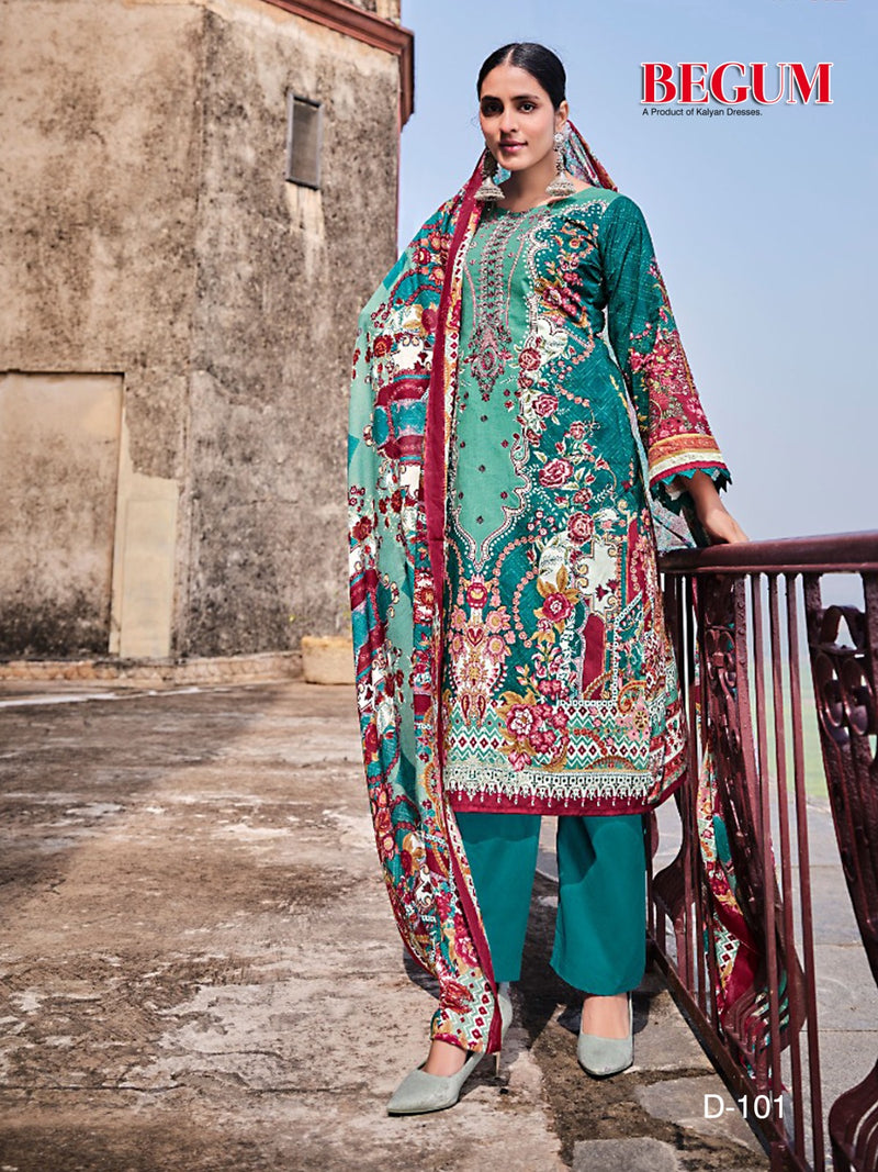 Kalyan Dresses Begum Vol 1 Pure Heavy Cotton Karachi Printed Designer Salwar Kameez