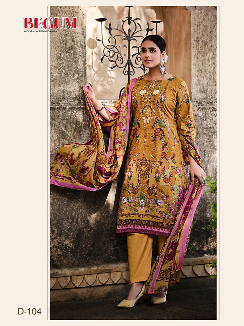 Kalyan Dresses Begum Vol 1 Pure Heavy Cotton Karachi Printed Designer Salwar Kameez