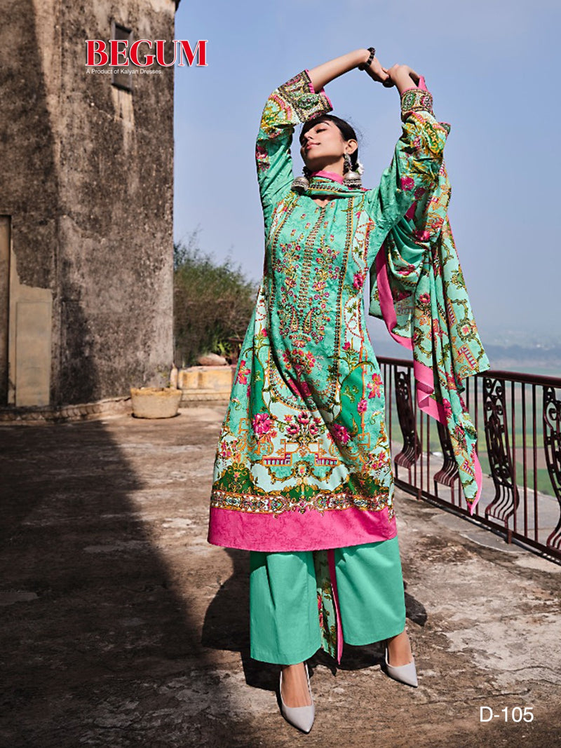 Kalyan Dresses Begum Vol 1 Pure Heavy Cotton Karachi Printed Designer Salwar Kameez