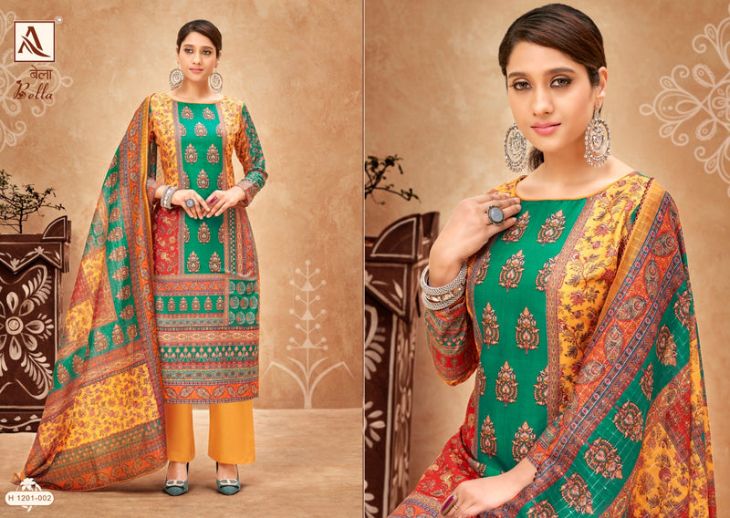 Alok Suits Bella Pure Muslin Designer Printed Fancy Wear Salwar Kameez