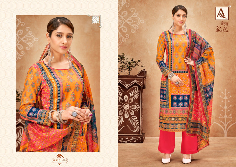 Alok Suits Bella Pure Muslin Designer Printed Fancy Wear Salwar Kameez