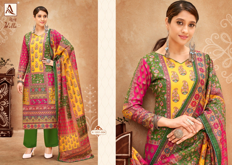 Alok Suits Bella Pure Muslin Designer Printed Fancy Wear Salwar Kameez