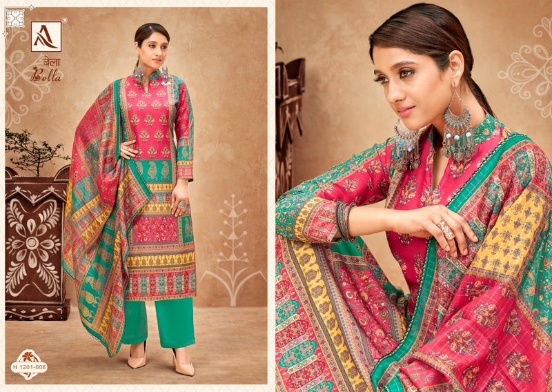 Alok Suits Bella Pure Muslin Designer Printed Fancy Wear Salwar Kameez