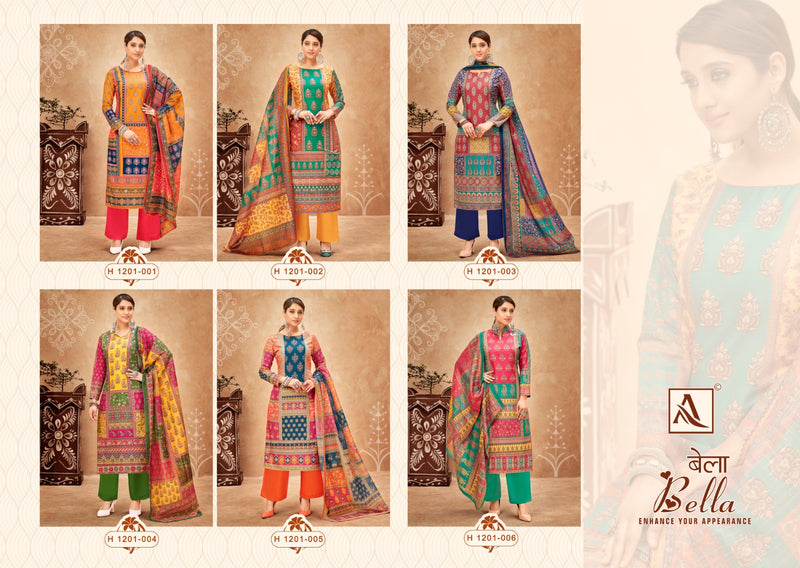 Alok Suits Bella Pure Muslin Designer Printed Fancy Wear Salwar Kameez