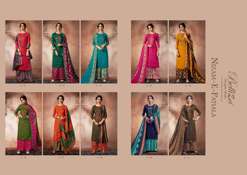 Bellza Designer Studio Nizam E Patiala Pashmina Heavy Embroidery Work