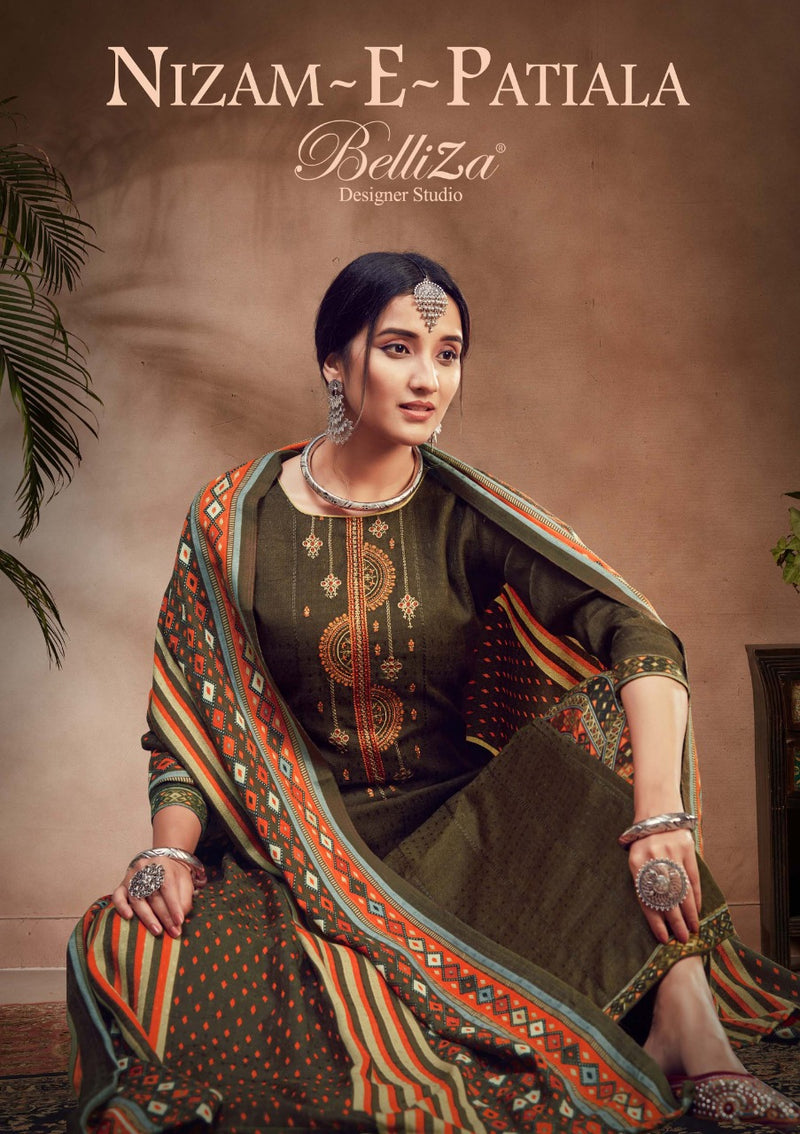 Bellza Designer Studio Nizam E Patiala Pashmina Heavy Embroidery Work