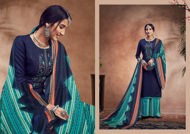 Bellza Designer Studio Nizam E Patiala Pashmina Heavy Embroidery Work