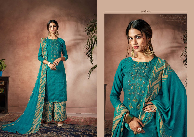 Bellza Designer Studio Nizam E Patiala Pashmina Heavy Embroidery Work